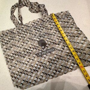 Monoprix Paris Eiffel Tower Geometric Tote Bag in Black, White and Gold